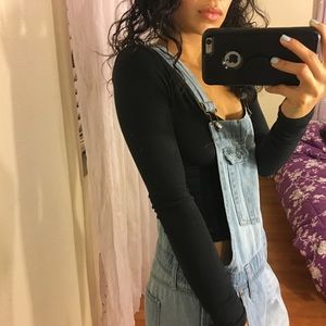 lei light denim short overalls